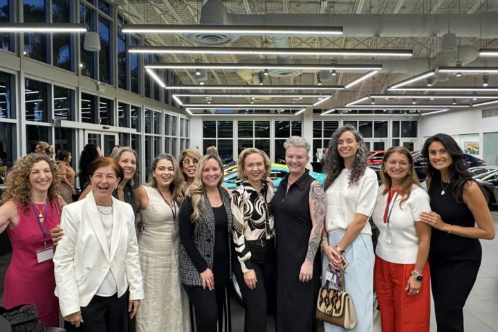 A group of women leaders at a book gathering.