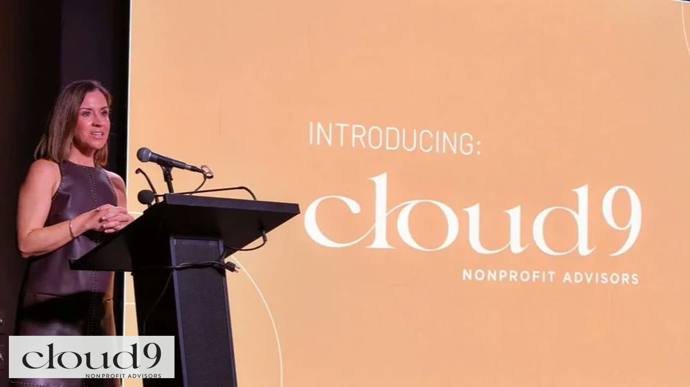 A Cloud 9 Nonprofit Advisors presentation, the screen reading Introducing cloud9